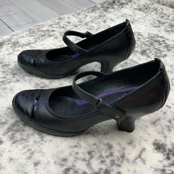 Clarks Shoes Indigo By Clarks Heeled Leather Mary Janes